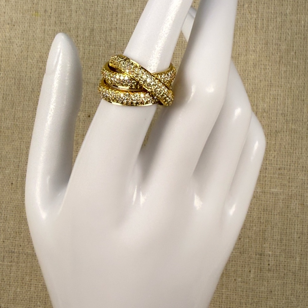 Gold and Silver Glitter Ring